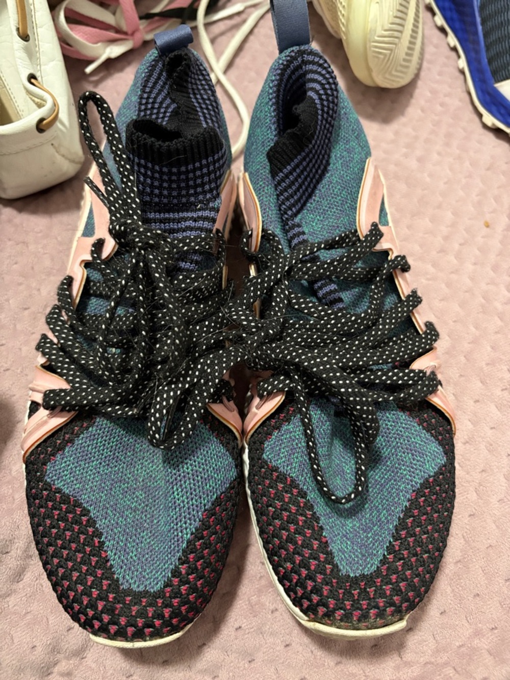 Adidas by Stella McCartney Teal and Pink Women's Shoes - Picture 8 of 9